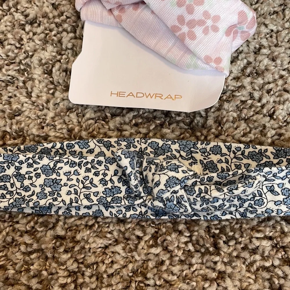 Set of 2- floral head wraps 9-12 Months